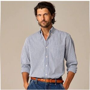 J Crew Shirt M Tall Secret Wash Classic Black